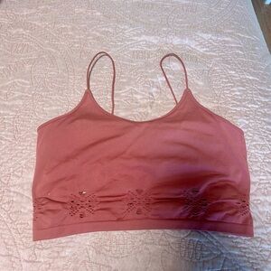 Pink Crop Top with Cutouts